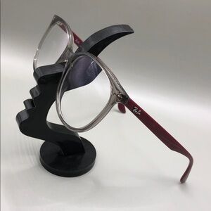 Ray Ban RB4378V 8083 Transparent Grey FRAMES Burgundy Temples UNISEX 54-16-145